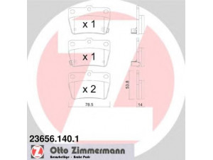 ZIMMERMANN 23656.140.1 stabdžių trinkelių rinkinys, diskinis stabdys 
 Techninės priežiūros dalys -> Papildomas remontas
0446642010, 0446642020, 0446642030