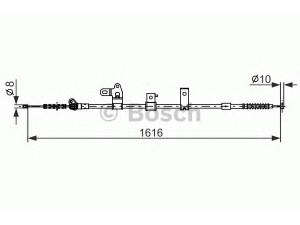 BOSCH 1 987 482 307 trosas, stovėjimo stabdys 
 Stabdžių sistema -> Valdymo svirtys/trosai
46430 10100, 46430 12400