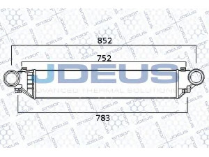JDEUS 817M42A tarpinis suslėgto oro aušintuvas, kompresorius 
 Variklis -> Oro tiekimas -> Įkrovos agregatas (turbo/superįkrova) -> Tarpinis suslėgto oro aušintuvas
2035000000, 2035000400, 2035000600