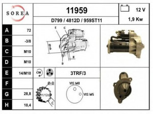 EAI 11959 starteris 
 Elektros įranga -> Starterio sistema -> Starteris
5802W7