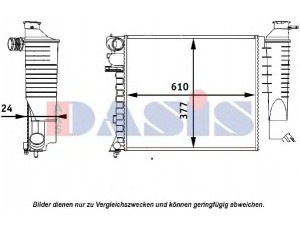 AKS DASIS 160028N radiatorius, variklio aušinimas 
 Aušinimo sistema -> Radiatorius/alyvos aušintuvas -> Radiatorius/dalys
96437245, 9643724580