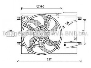 AVA QUALITY COOLING CN7550 ventiliatorius, radiatoriaus 
 Aušinimo sistema -> Oro aušinimas
51791021