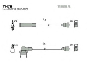 TESLA T647B uždegimo laido komplektas 
 Kibirkšties / kaitinamasis uždegimas -> Uždegimo laidai/jungtys