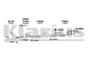 KLARIUS 330487U išmetimo sistema 
 Išmetimo sistema -> Išmetimo sistema, visa