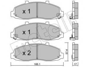 METELLI 22-0857-0 stabdžių trinkelių rinkinys, diskinis stabdys 
 Techninės priežiūros dalys -> Papildomas remontas
F65Z2001AA, F85Z2001AA