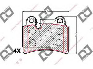 DJ PARTS BP1912 stabdžių trinkelių rinkinys, diskinis stabdys 
 Techninės priežiūros dalys -> Papildomas remontas
7L6698451B