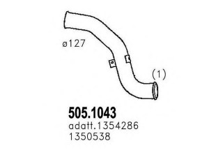 ASSO 505.1043 išleidimo kolektorius 
 Išmetimo sistema -> Išmetimo vamzdžiai
1350538, 1354286