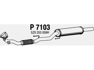 FENNO P7103 priekinis duslintuvas 
 Išmetimo sistema -> Duslintuvas
5Z0253059H