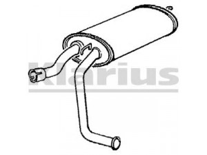 KLARIUS 230081 galinis duslintuvas 
 Išmetimo sistema -> Duslintuvas
95550167, 95551528, 95619692, 95550167