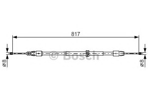 BOSCH 1 987 482 024 trosas, stovėjimo stabdys 
 Stabdžių sistema -> Valdymo svirtys/trosai
164 420 03 85, 164 420 23 85, A 164 420 03 85