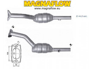 MAGNAFLOW 66304 katalizatoriaus keitiklis 
 Išmetimo sistema -> Katalizatoriaus keitiklis
8200276186, 8200549205