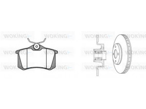 WOKING 83633.20 stabdžių rinkinys, diskiniai stabdžiai 
 Stabdžių sistema -> Diskinis stabdys -> Stabdžių remonto rinkinys