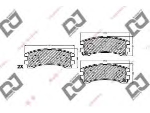 DJ PARTS BP1472 stabdžių trinkelių rinkinys, diskinis stabdys 
 Techninės priežiūros dalys -> Papildomas remontas
44060-08G11, 44060-32G85, 4406008G11