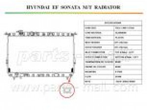PARTS-MALL PXNDA-012 radiatorius, variklio aušinimas 
 Aušinimo sistema -> Radiatorius/alyvos aušintuvas -> Radiatorius/dalys
2531038001, 2531038005
