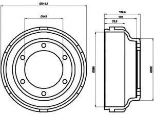 HELLA PAGID 8DT 355 300-471 stabdžių būgnas 
 Stabdžių sistema -> Būgninis stabdys -> Stabdžių būgnas
4078770, 4446219