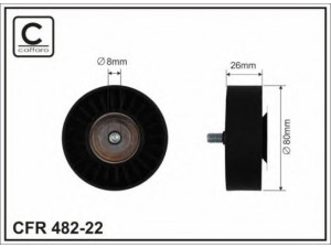 CAFFARO 482-22 kreipiantysis skriemulys, V formos rumbuotas diržas 
 Diržinė pavara -> V formos rumbuotas diržas/komplektas -> Laisvasis/kreipiamasis skriemulys
11 28 7 799 859, 7799859