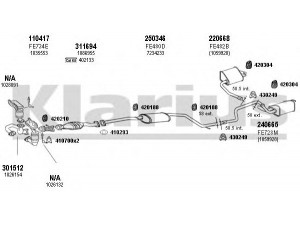 KLARIUS 361696E išmetimo sistema 
 Išmetimo sistema -> Išmetimo sistema, visa