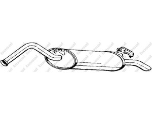 BOSAL 278-975 galinis duslintuvas 
 Išmetimo sistema -> Duslintuvas
443 253 609 J, 443 253 609 N, 443 253 609 T
