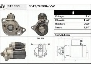 EDR 919890 starteris 
 Elektros įranga -> Starterio sistema -> Starteris
020911023S, 020911023T