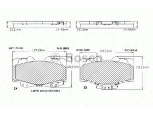 BOSCH F 03B 150 005 stabdžių trinkelių rinkinys, diskinis stabdys 
 Techninės priežiūros dalys -> Papildomas remontas
04465 35030, 04465 35031, 04465 35040