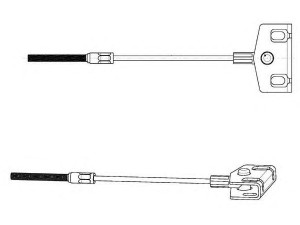 KAWE NI02187 trosas, stovėjimo stabdys 
 Stabdžių sistema -> Valdymo svirtys/trosai
36402AX000, 36402CT40A