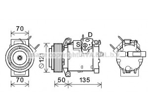 AVA QUALITY COOLING JEK066 kompresorius, oro kondicionierius 
 Oro kondicionavimas -> Kompresorius/dalys
5080378AA, 55116839AA, RL116839AA