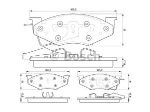 BOSCH 0 986 424 271 stabdžių trinkelių rinkinys, diskinis stabdys 
 Techninės priežiūros dalys -> Papildomas remontas