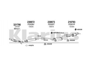 KLARIUS 361657E išmetimo sistema 
 Išmetimo sistema -> Išmetimo sistema, visa