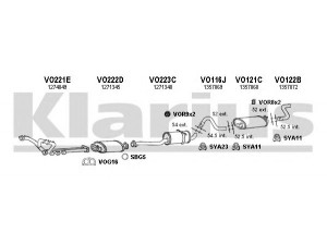 KLARIUS 960098U išmetimo sistema 
 Išmetimo sistema -> Išmetimo sistema, visa