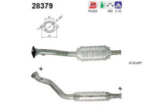 AS 28379 katalizatoriaus keitiklis 
 Išmetimo sistema -> Katalizatoriaus keitiklis
1705G6, 170658