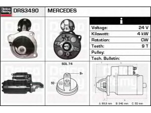 DELCO REMY DRS3490 starteris 
 Elektros įranga -> Starterio sistema -> Starteris