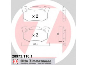 ZIMMERMANN 20973.110.1 stabdžių trinkelių rinkinys, diskinis stabdys 
 Techninės priežiūros dalys -> Papildomas remontas
425146, 425197, 425257, 425271