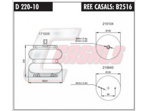 CASALS B2516 dėklas, pneumatinė pakaba
SH505613, A9423270601