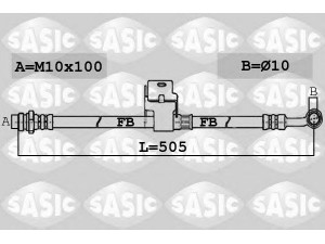 SASIC 6606165 stabdžių žarnelė 
 Stabdžių sistema -> Stabdžių žarnelės
587371G300, 587371G300