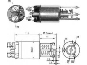 MAGNETI MARELLI 940113050460 solenoidinis jungiklis, starteris