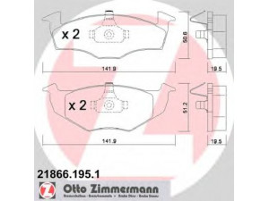 ZIMMERMANN 21866.195.1 stabdžių trinkelių rinkinys, diskinis stabdys 
 Techninės priežiūros dalys -> Papildomas remontas
1H0 698 151 A