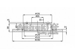 ASHUKI M608-15 stabdžių diskas 
 Stabdžių sistema -> Diskinis stabdys -> Stabdžių diskas
0 986 478 252/BOSCH, 08.5796.10/BREMBO