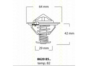 TRISCAN 8620 8582 termostatas, aušinimo skystis 
 Aušinimo sistema -> Termostatas/tarpiklis -> Thermostat
MD194988, 19300-P8F-316, 19300-PR7-A01