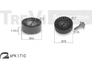 TREVI AUTOMOTIVE KA1048F skriemulių komplektas, V formos rumbuotas diržas 
 Diržinė pavara -> V formos rumbuotas diržas/komplektas -> Cilindrų komplektas