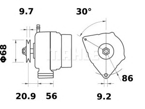 MAHLE ORIGINAL MG 434 kintamosios srovės generatorius