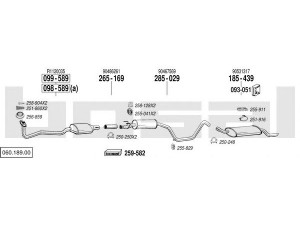 BOSAL 060.189.00 išmetimo sistema 
 Išmetimo sistema -> Išmetimo sistema, visa