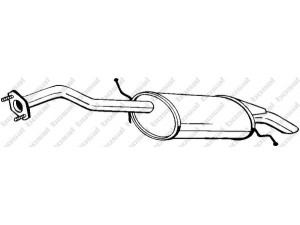 BOSAL 278-125 galinis duslintuvas 
 Išmetimo sistema -> Duslintuvas
B558-40-100A