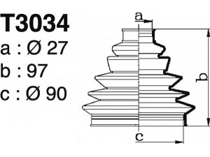 DEPA T3034 gofruotoji membrana, kardaninis velenas 
 Ratų pavara -> Gofruotoji membrana
46307733, 9403293338