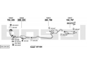 BOSAL 034.244.60 išmetimo sistema 
 Išmetimo sistema -> Išmetimo sistema, visa