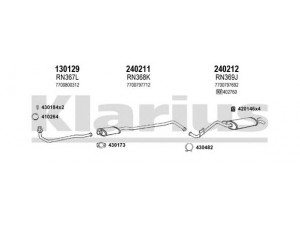 KLARIUS 720524E išmetimo sistema 
 Išmetimo sistema -> Išmetimo sistema, visa