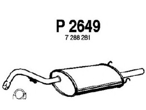 FENNO P2649 galinis duslintuvas 
 Išmetimo sistema -> Duslintuvas
7288281, 7288284