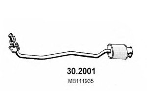 ASSO 30.2001 priekinis duslintuvas 
 Išmetimo sistema -> Duslintuvas
MB111935