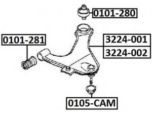 ASVA 0105-CAM remonto komplektas, atrama/vairo trauklė
43345-87508