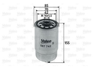 VALEO 587742 kuro filtras 
 Techninės priežiūros dalys -> Papildomas remontas
1772175143, 0009944921, 116760469600