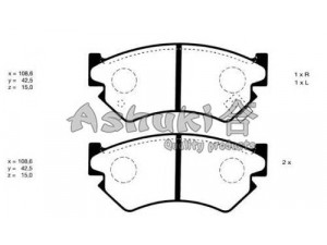 ASHUKI S011-12 stabdžių trinkelių rinkinys, diskinis stabdys 
 Techninės priežiūros dalys -> Papildomas remontas
V9118F010, 0 986 461 128/BOSCH